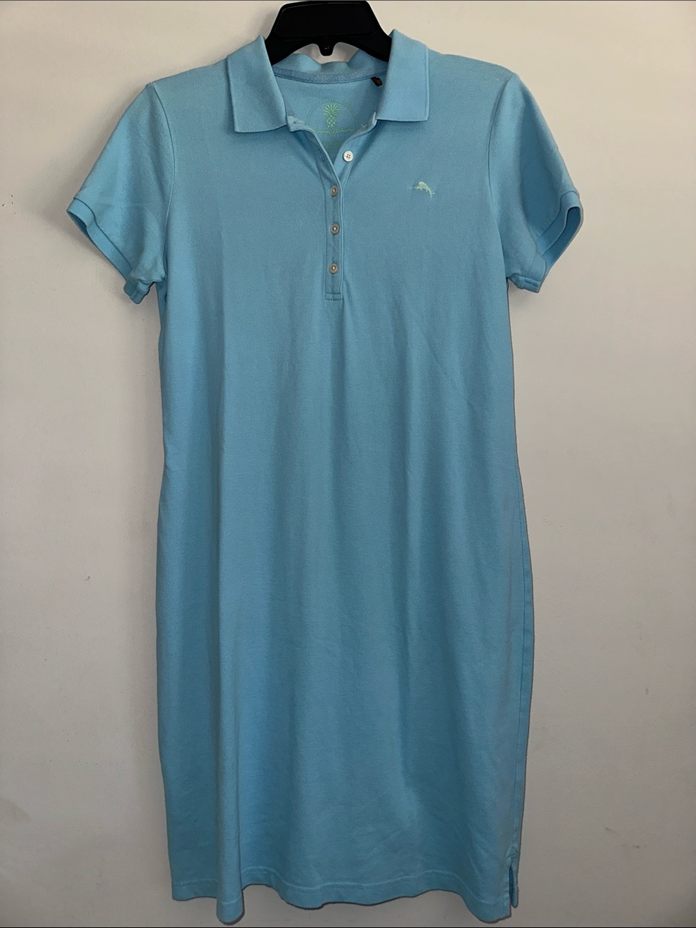 Tommy Bahama Light Blue Short-Sleeve Polo Shirt Dress.  Small